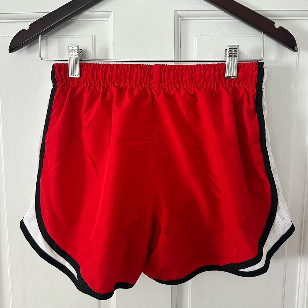 Nike Women's Red and Black Athletic Shorts - Picture 3 of 5